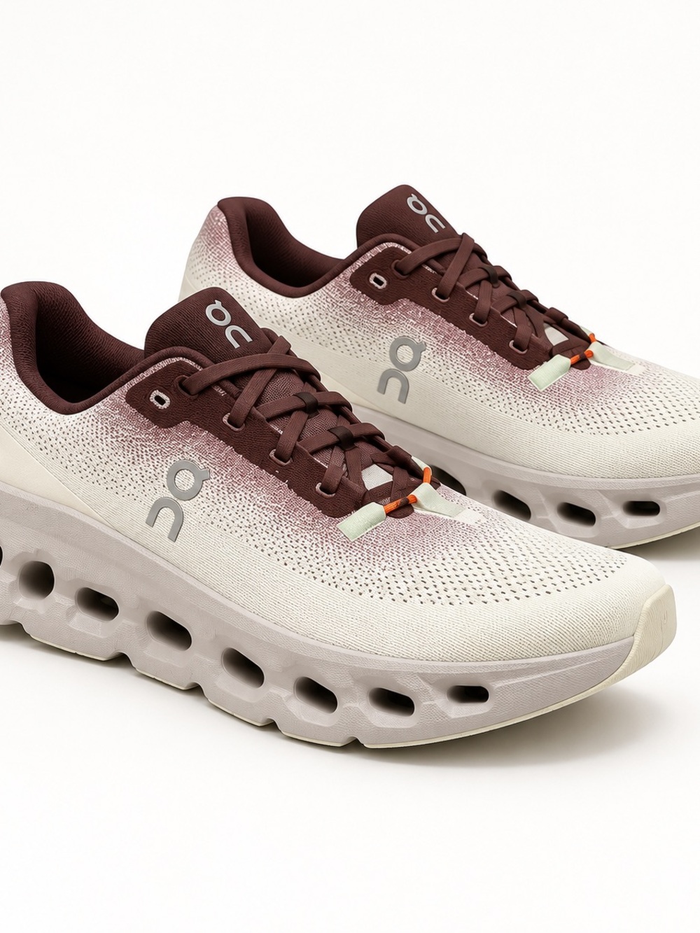 On Running Men's Gradient White and Burgundy Sneakers